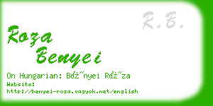 roza benyei business card